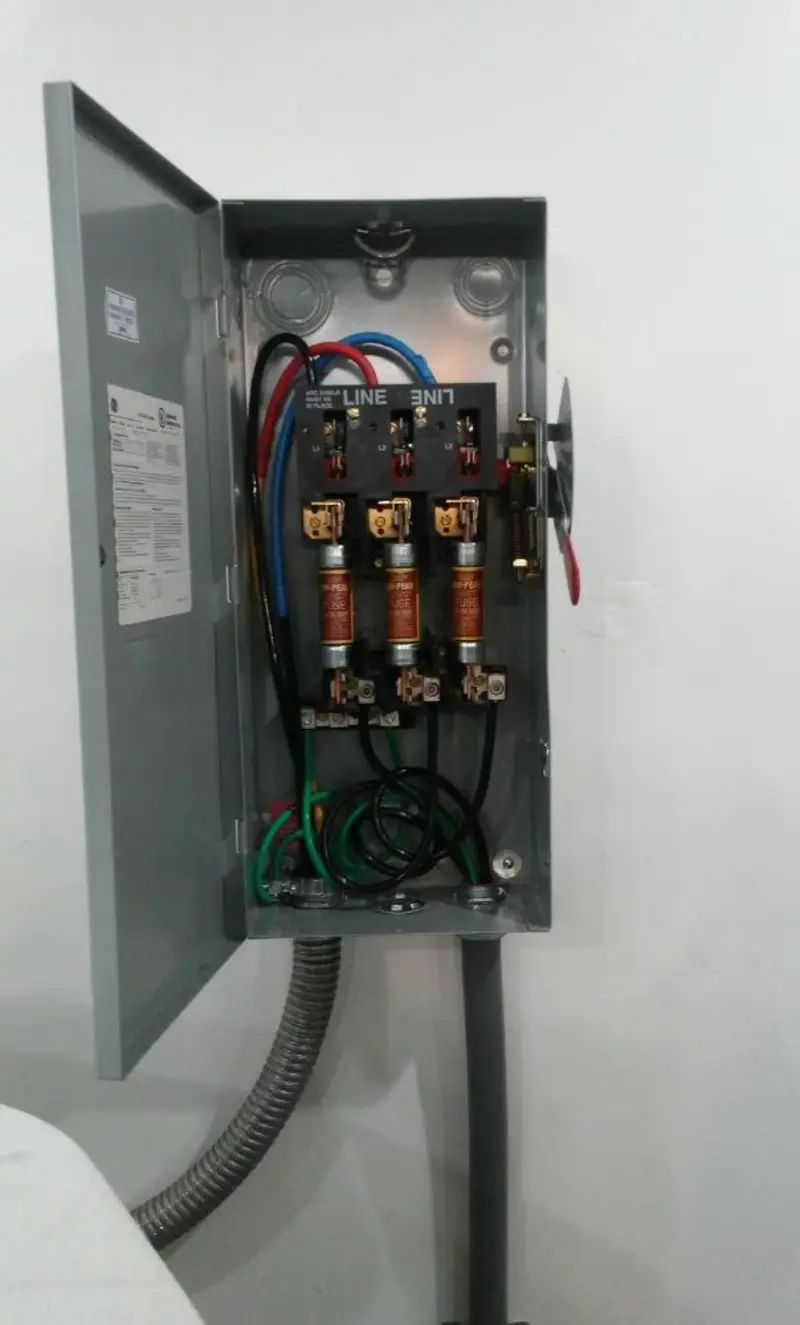 Three-phase disconnect switch installed for Electrical Wiring & Rewiring in North Port